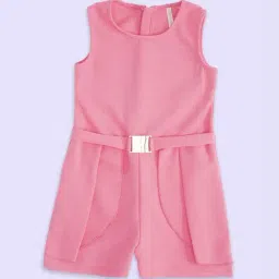 Pantaloons Junior Pink Cotton Regular Fit Jumpsuit-picture-46