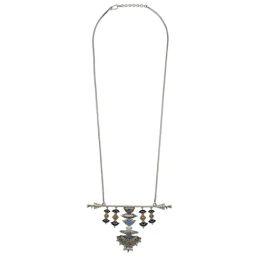 Tribe Amrapali Multi Enamel Chandrika Floral Necklace-image-8