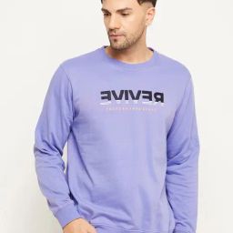 Club York Lilac Regular Fit Printed Sweatshirt-image-95