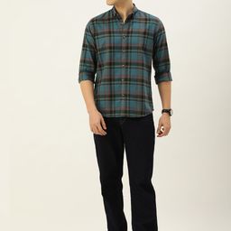 Mast & Harbour Men Standard Opaque Checked Casual Pure Cotton Shirt-image-70