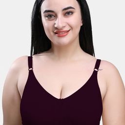 MAROON Full Coverage Non Padded Minimizer Bra With All Day Comfort-15