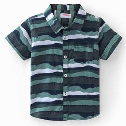 Babyhug Cotton Woven Half Sleeves Shirt Abstract Print - Multicolor-image-86