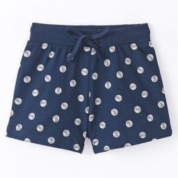 Ollypop Cotton Sinker Knit Shorts Ball Print - Blue-picture-2