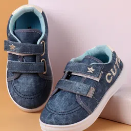 Cute Walk by Babyhug Casual Shoes With Velcro Closure Text Print - Blue-picture-28
