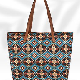 Lycheebags Women Printed Canvas Tote Bag-12