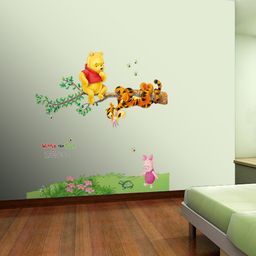 Jaamso Royals Multicolor Cartoon Animal With Tree Design Home Decor Wallsticker-22