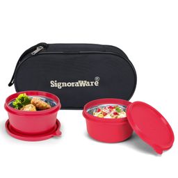 Signoraware Monarch Midday Microsafe Steel Lunch Box - Red-10