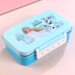Disney by SKI Frozen Bagel Steel Inner Insulated Lunch Box 480 ml - Light Blue-image-94