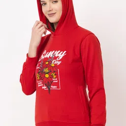 Deefab Women Typography Printed Hooded Sweatshirt-picture-40