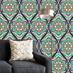ArtzFolio Printed UV-Resistant Anti-Bacterial Ethnic Mandala Pattern Peel & Stick Wallpaper-image-52