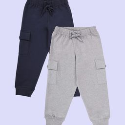 KiddoPanti Boys Pack Of 2 Pure Cotton Joggers-picture-44