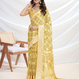 Mitera Ethnic Motifs Zari Pure Chiffon Saree-image-32