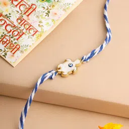Sangria Stones Studded Evil Eye Thread Rakhi-46