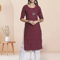 7Threads Selection Of 6 Floral Printed Round Neck Straight Kurtas-image-61