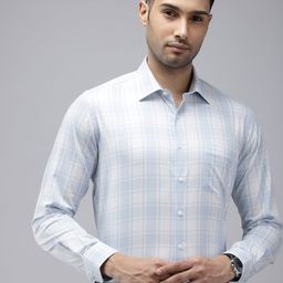 Van Heusen Slim Fit Business Checked Pure Cotton Formal Shirt-image-65