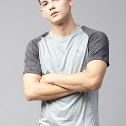 HRX by Hrithik Roshan Men Grey Melange Solid Round Neck T-shirt-image-66