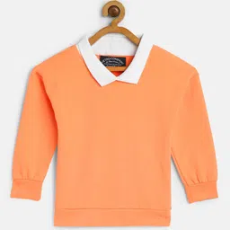 METRO KIDS COMPANY Girls Orange Cotton Sweatshirt-picture-40