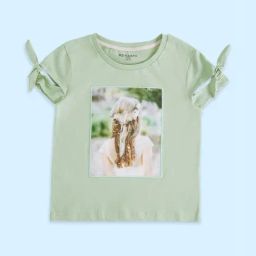 Pantaloons Junior Green Cotton Printed T-Shirt-image-76