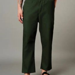 Bewakoof Olive Regular Fit Lounge Pants-image-30