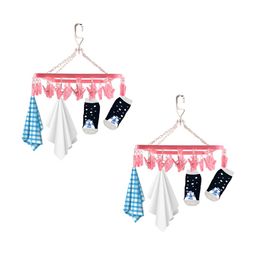 Aura Set Of 2 Pink 360 Rotatable Hanger-34