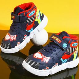PU-PINE Blue Non-Marking Leather Walking Sports Shoes-image-63