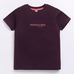 Ginie Boys Typography Printed Round Neck Cotton T-shirt-image-96