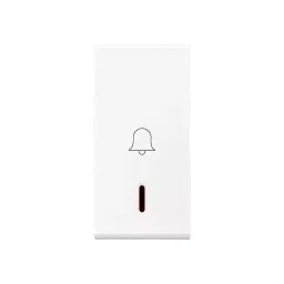 Legrand Bell Push Button with Indicator Allzy 6 Amp 1 Way 1 Module Glossy White, 6811 10 (Pack of 20 Pcs) image 3