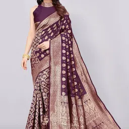 KALINI Woven Design Zari Silk Blend Kanjeevaram Saree-image-56