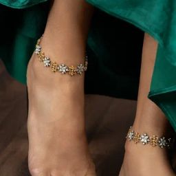 Shaya 92.5 Sterling Silver Huvu Anklets for Women-image-26