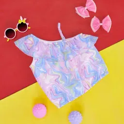 Pantaloons Junior Lilac & Blue Printed Top-picture-25