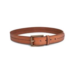 BELWABA Tan Textured Casual Leather Belt for Men-image-82
