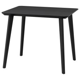 ikea lisabo Table, black/ash veneer, 88x78 cm-picture-24