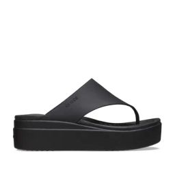 Crocs Women's Brooklyn Black Wedge Flip Flops-picture-15