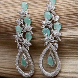 Karatcart Lime Green Drop Earrings for Women-image-12