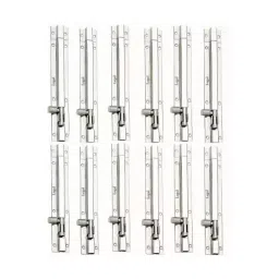 Legal 254 mm(10 Inch) Stainless Steel Glossy Matt Finish Barrel Bolt 254 mm(10 Inch) 12pcs (Pack of 12)-38