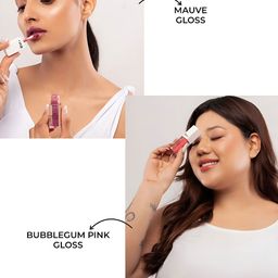 BLUR INDIA Set Of 2 Dude Dont Touch Lip Gloss - 2.5 ml Each - Bubblegum Pink & Mauve image 5