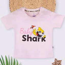 YK X Tinyo Infant Boys Baby Shark Printed Pure Cotton T-shirt-image-51