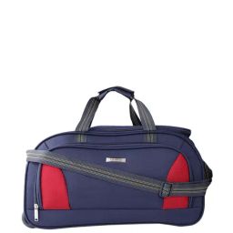 Teakwood Leathers Navy & Red Medium Duffle Bag-image-85