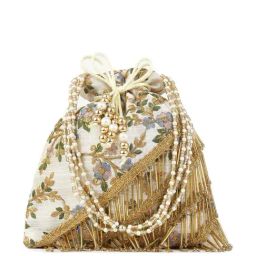Gaurapakhi White Embellished Potli-42