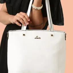 Lavie Typhon White Solid Medium Tote Handbag-picture-16