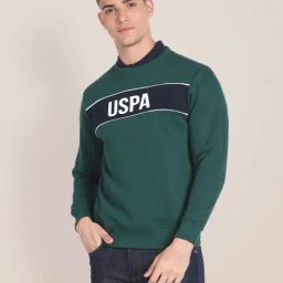 U.S. Polo Assn. Dark Green Cotton Regular Fit Printed Sweatshirt-picture-11