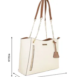 Mast & Harbour Textured Structured Tote Bag with Tasselled image 4