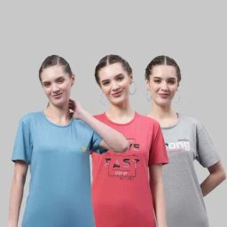 Vimal Jonney Blue & Pink Cotton Printed Sports T-Shirt - Pack Of 3-picture-25