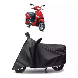 Auto Pearl Polyester Two Wheeler Cover for Hero Electric Electric Optima HS500 ER BS6 (Grey)-image-53