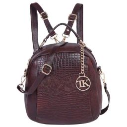 Teakwood Leathers Maroon Leather Medium Backpack-16