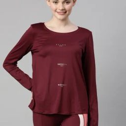 Enamor Red Graphic Print Sports T-Shirt-image-14