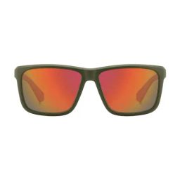 Polaroid Red UV Protection Rectangular Sunglasses for Men-picture-7