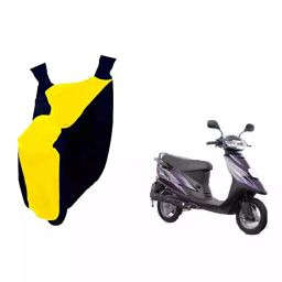 Auto Pearl Waterproof Two Wheeler Cover For TVS Teenz (Yellow & Blue)-image-23