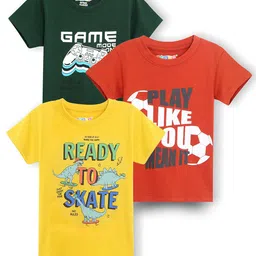 RASPY Boys 3 Printed Pure Cotton T-shirt-24