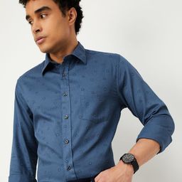 max Micro Ditsy Printed Long Sleeves Spread Collar Opaque Cotton Shirt-picture-43